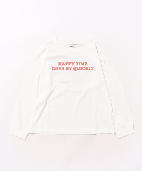 Right-on(ライトオン)の「VIVIAN BLUE(ヴィヴィアンブルー)【キッズ】ロゴデザイン長袖Tシャツ(Tシャツ/カットソー・キッズ・ダークグレー/ブラック/グリーン/ホワイト/オフホワイト・110/120/160/130/140/150)」の1枚目の写真