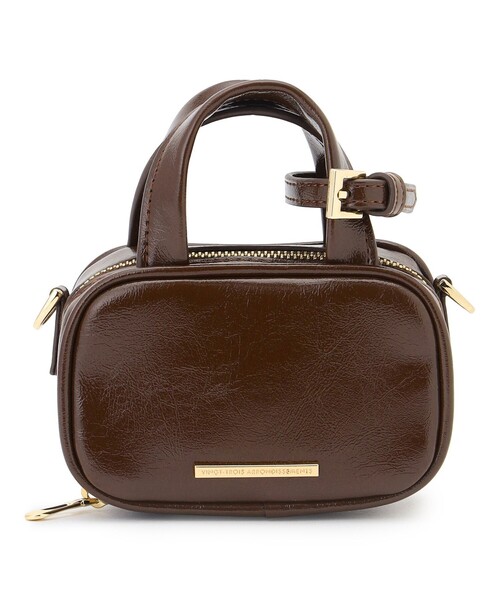 23区(ニジュウサンク)の「【WEB&一部店舗限定】ミニ ボストン チャーム(ショルダーバッグ・レディース・ダークブラウン系/ブラック系・F)」の6枚目の写真