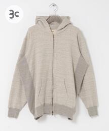 UNDYED SWEAT F/Z PARKA