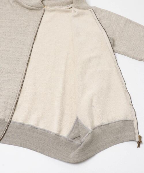 URBAN RESEARCH（アーバンリサーチ）の「UNDYED SWEAT F/Z PARKA（パーカー・メンズ・ライトグレー・3/4）」の5枚目の写真