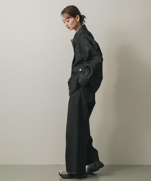 SENSE OF PLACE by URBAN RESEARCH(センスオブプレイスバイアーバンリサーチ)の「ルーズデニムジャケット(デニムジャケット・レディース・ワンウォッシュ/ブラック・ONE)」の7枚目の写真