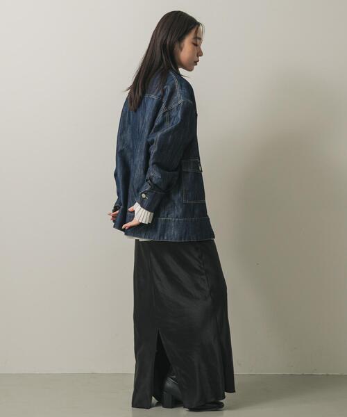 SENSE OF PLACE by URBAN RESEARCH(センスオブプレイスバイアーバンリサーチ)の「ルーズデニムジャケット(デニムジャケット・レディース・ワンウォッシュ/ブラック・ONE)」の14枚目の写真