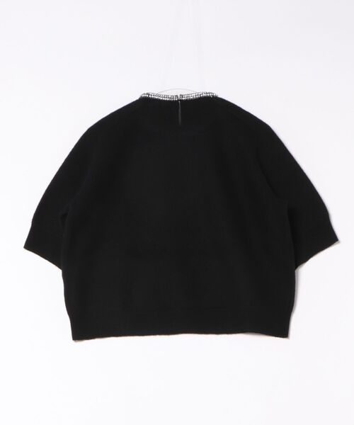 ALLSAINTS（オールセインツ）の「ODELL EMBELLISHED WOOL T-SHIRT | ODELL 刺繍 ウール Tシャツ（ニット/セーター・レディース・ブラック・XS/S/M）」の2枚目の写真