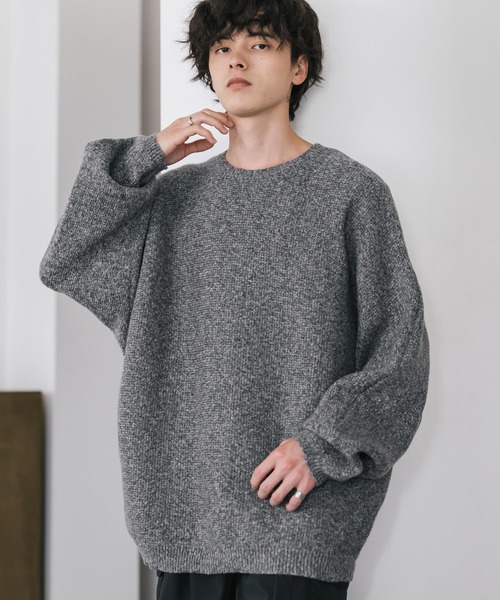 セール】オーバーサイズミラノリブドルマンニットセーター（ニット