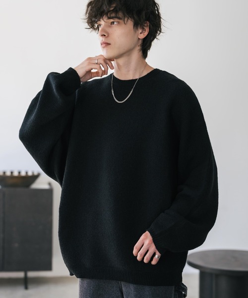 セール】オーバーサイズミラノリブドルマンニットセーター（ニット