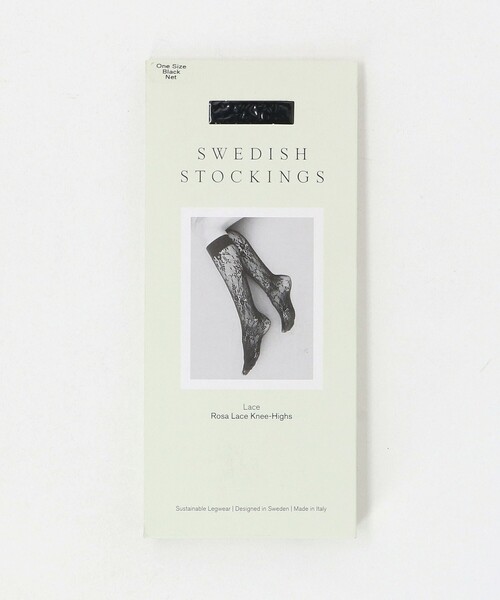 SWEDISH STOCKING(スウェディッシュストッキングス)の「<SWEDISH STOCKINGS>Rosa レース ハイソックス< Select by EMMEL REFINES >(ソックス/靴下・レディース・オフホワイト/ブラック・FREE)」の11枚目の写真