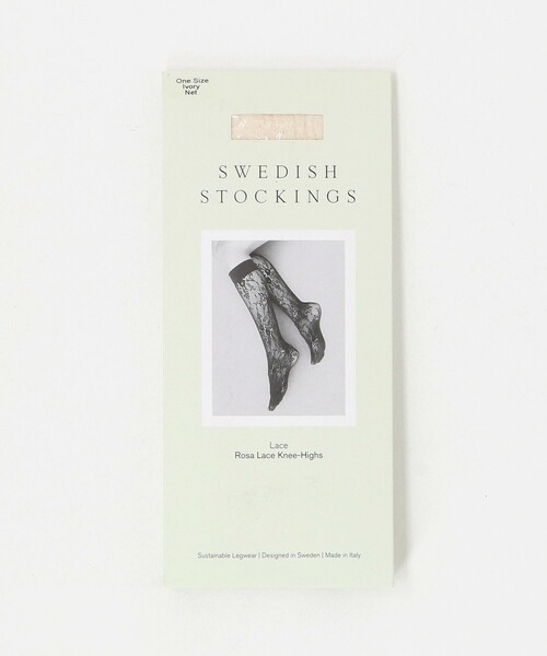 SWEDISH STOCKING(スウェディッシュストッキングス)の「<SWEDISH STOCKINGS>Rosa レース ハイソックス< Select by EMMEL REFINES >(ソックス/靴下・レディース・オフホワイト/ブラック・FREE)」の16枚目の写真