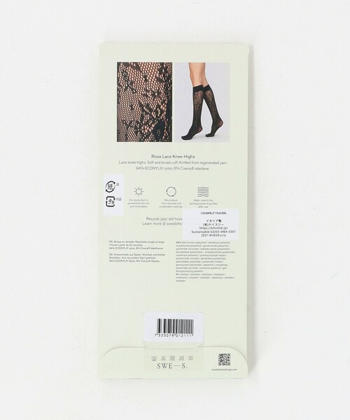 SWEDISH STOCKING(スウェディッシュストッキングス)の「<SWEDISH STOCKINGS>Rosa レース ハイソックス< Select by EMMEL REFINES >(ソックス/靴下・レディース・オフホワイト/ブラック・FREE)」の17枚目の写真