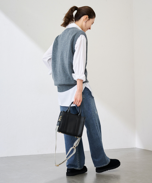 FRAMeWORK（フレームワーク）の「コットンロングシャツ（シャツ/ブラウス・レディース・ホワイト/サックスブルー/ブルー・FREE）」の5枚目の写真