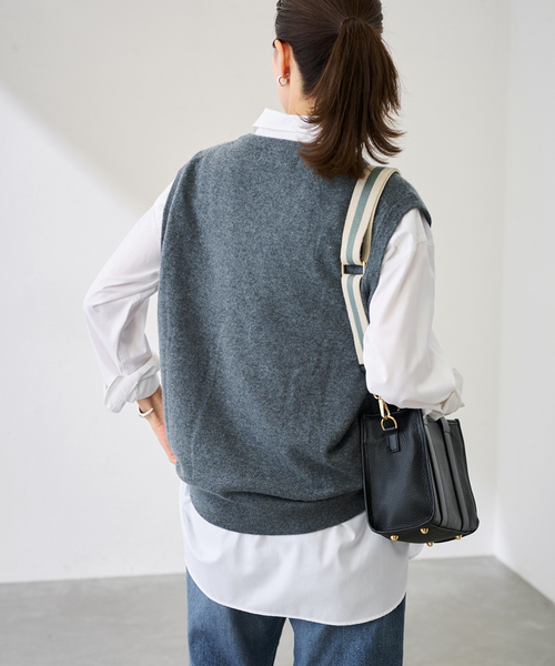 FRAMeWORK（フレームワーク）の「コットンロングシャツ（シャツ/ブラウス・レディース・ホワイト/サックスブルー/ブルー・FREE）」の9枚目の写真