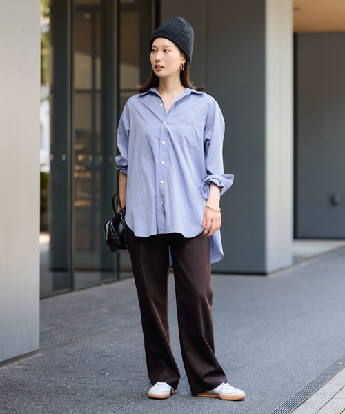 FRAMeWORK（フレームワーク）の「コットンロングシャツ（シャツ/ブラウス・レディース・ホワイト/サックスブルー/ブルー・FREE）」の12枚目の写真