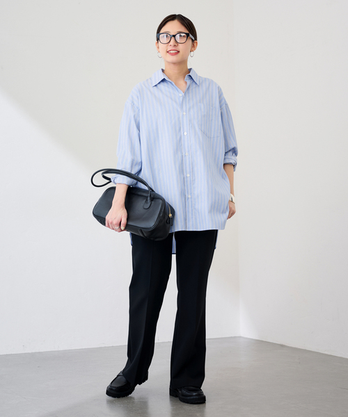 FRAMeWORK(フレームワーク)の「コットンロングシャツ(シャツ/ブラウス・レディース・ホワイト/サックスブルー/ブルー・FREE)」の18枚目の写真