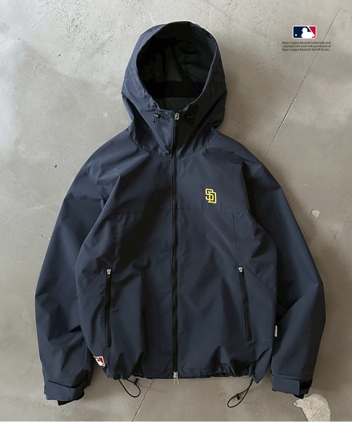 セール】Perushu × MLB コラボダブルジップシェルフードブルゾン