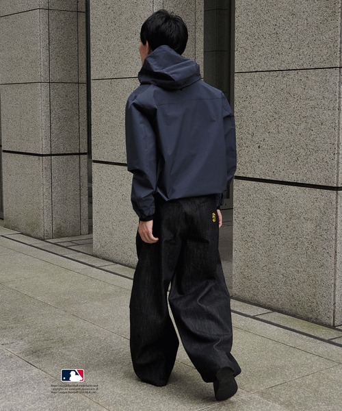 セール】Perushu × MLB コラボダブルジップシェルフードブルゾン