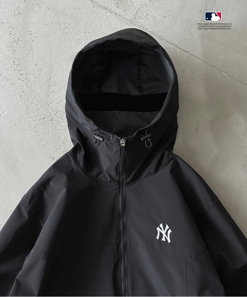 セール】Perushu × MLB コラボダブルジップシェルフードブルゾン