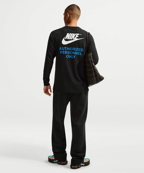 Nike 長袖 トップス 黒/青 新品タグ付き ナイキ NIKE 長袖 L 黒 ジップアップ ロンT 襟付き｜Yahoo!フリマ（旧
