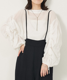abahouse mavie | フリルギャザーシアーブラウス(シャツ/ブラウス)