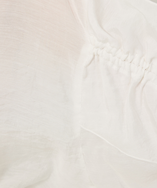 abahouse mavie(アバハウスマヴィ)の「フリルギャザーシアーブラウス(シャツ/ブラウス・レディース・クリーム/グレイッシュブルー/ブラック/ホワイト・フリー)」の12枚目の写真