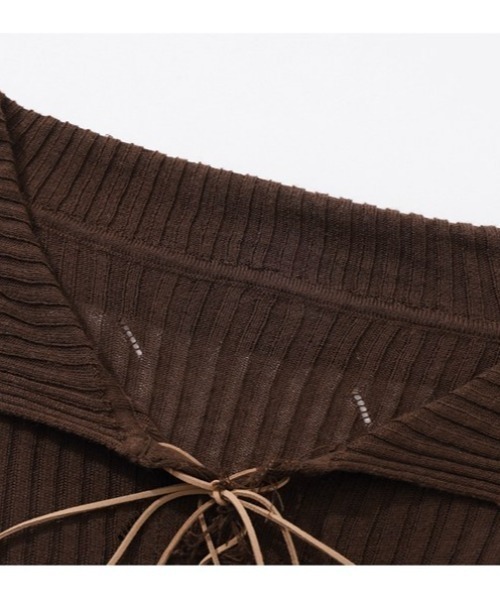 A'GEM/9 × .kom 『.KOM/ドットケーオーエム』 Lace Up Damaged Rib