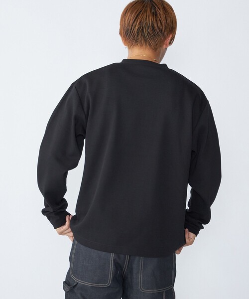 City Ambient Products(シティアンビエントプロダクツ)の「City Ambient Products: ダブルフェイス カノコ ヘンリーネック カットソー(Tシャツ/カットソー・メンズ・ブラック/ライトグレー/コバルトブルー・SMALL/LARGE/MEDIUM)」の9枚目の写真