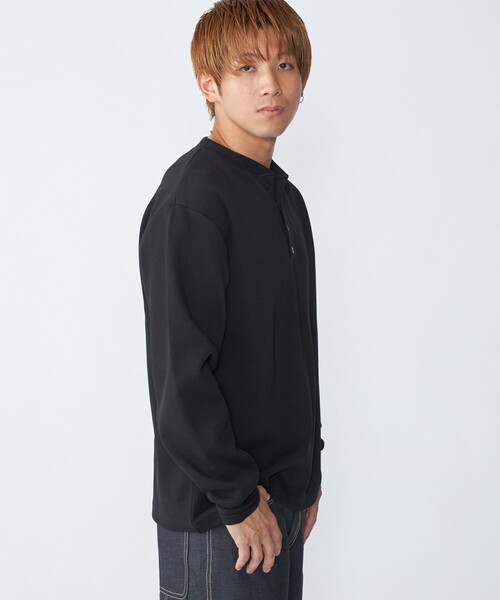 City Ambient Products(シティアンビエントプロダクツ)の「City Ambient Products: ダブルフェイス カノコ ヘンリーネック カットソー(Tシャツ/カットソー・メンズ・ブラック/ライトグレー/コバルトブルー・SMALL/LARGE/MEDIUM)」の8枚目の写真