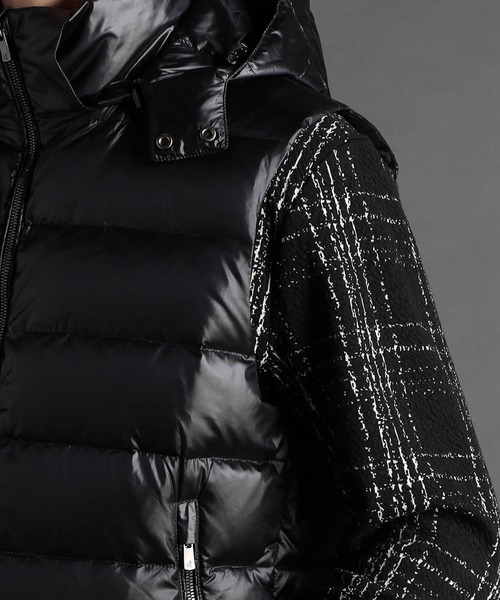 MONSIEUR NICOLE（ムッシュニコル）の「【ex/tra】Olmetex プレミアムシャイニーダウンベスト（ダウンベスト・メンズ・ブラック/ブルーグレー・MEDIUM/LARGE）」の6枚目の写真