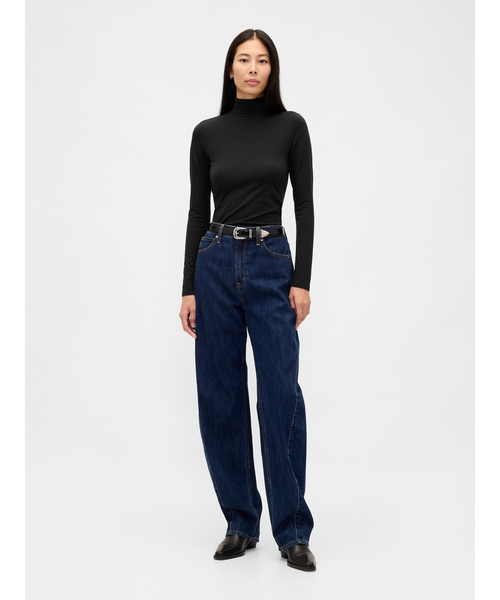 GAP(ギャップ)の「フェザーウェイト タートルネックカットソー(Tシャツ/カットソー・レディース・ブラウン/ブラック/オフホワイト/ライトブラウン・XS/S/M/L/XL/XXS)」の7枚目の写真