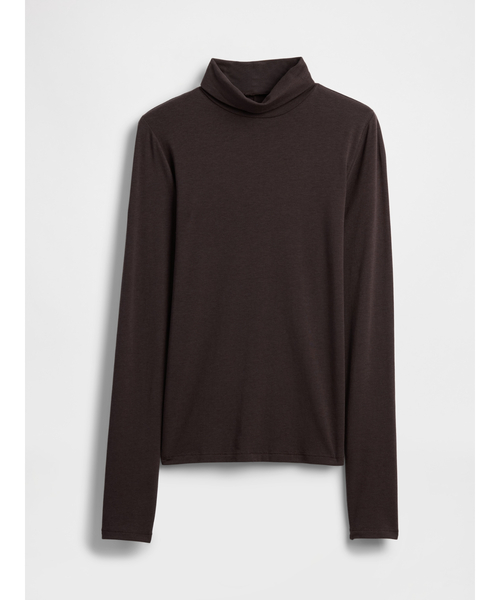 GAP(ギャップ)の「フェザーウェイト タートルネックカットソー(Tシャツ/カットソー・レディース・ブラウン/ブラック/オフホワイト/ライトブラウン・XS/S/M/L/XL/XXS)」の13枚目の写真