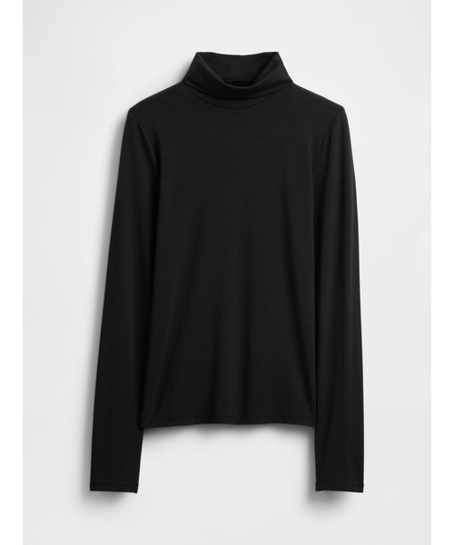 GAP(ギャップ)の「フェザーウェイト タートルネックカットソー(Tシャツ/カットソー・レディース・ブラウン/ブラック/オフホワイト/ライトブラウン・XS/S/M/L/XL/XXS)」の5枚目の写真