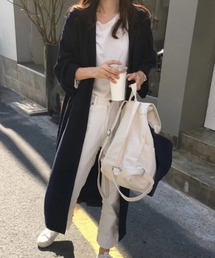 リボンベルト付きシャツワンピース