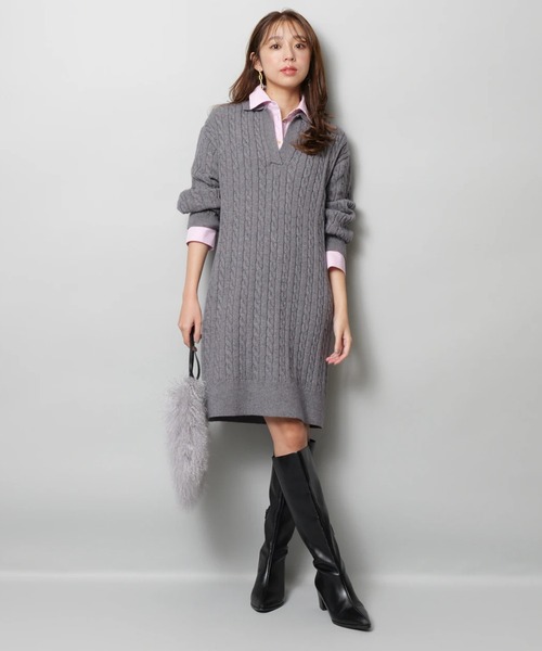 レイヤードケーブルミニワンピース（ワンピース）｜JUSGLITTY（ジャス