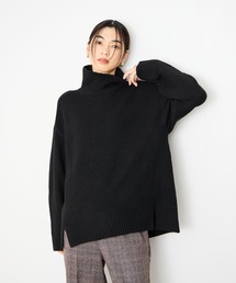 Idnes ふんわり上品 ヤクライクタートルネックニット