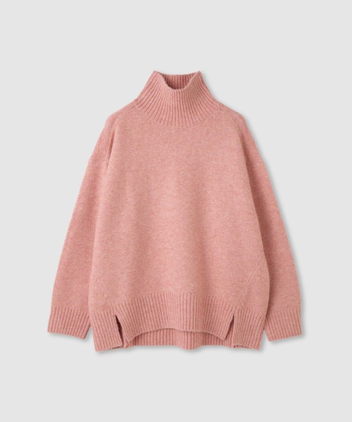 Mac-House(マックハウス)の「Idnes ふんわり上品 ヤクライクタートルネックニット(ニット/セーター・レディース・ピンク/グレー/ブラック・FREE)」の10枚目の写真