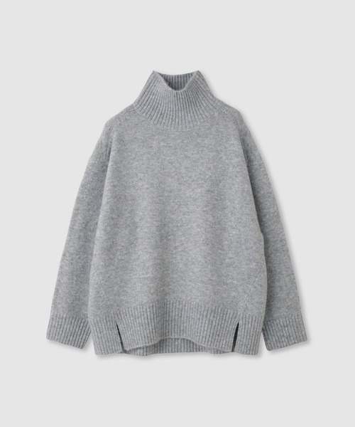 Mac-House(マックハウス)の「Idnes ふんわり上品 ヤクライクタートルネックニット(ニット/セーター・レディース・ピンク/グレー/ブラック・FREE)」の11枚目の写真