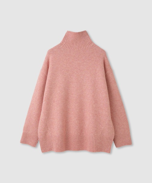 Mac-House(マックハウス)の「Idnes ふんわり上品 ヤクライクタートルネックニット(ニット/セーター・レディース・ピンク/グレー/ブラック・FREE)」の13枚目の写真