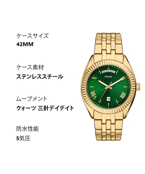 FOSSIL(フォッシル)の「フォッシル 腕時計 メンズ アナログ ステンレス FS6142(アナログ腕時計・メンズ・ゴールド・FREE)」の12枚目の写真