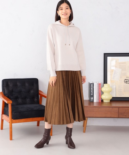 GALLORIA(ギャローリア)の「アコーディオンプリーツスカート(スカート・レディース・モカ/ベージュ・L/M/S/LL)」の7枚目の写真