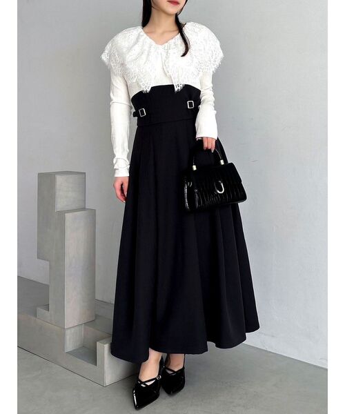 レースケープバックルワンピース（ワンピース）｜dazzlin（ダズリン