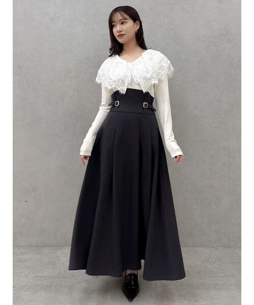 dazzlin（ダズリン）の「レースケープバックルワンピース（ワンピース・レディース・ブラウン/ブラック/チャコールグレー・MEDIUM/SMALL）」の13枚目の写真