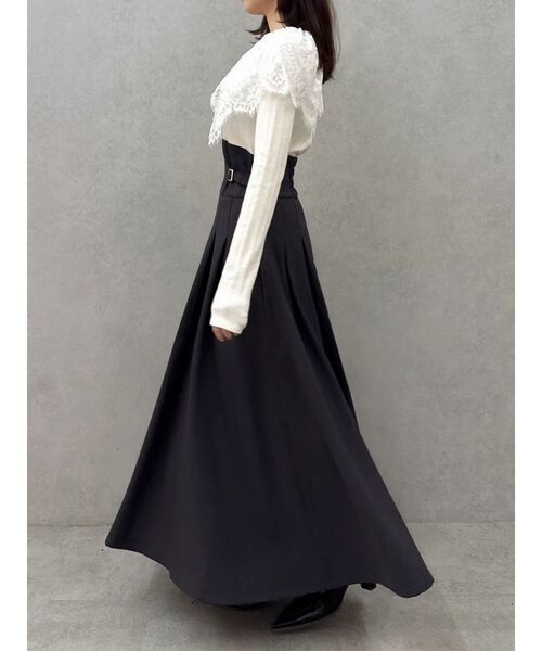 dazzlin（ダズリン）の「レースケープバックルワンピース（ワンピース・レディース・ブラウン/ブラック/チャコールグレー・MEDIUM/SMALL）」の14枚目の写真