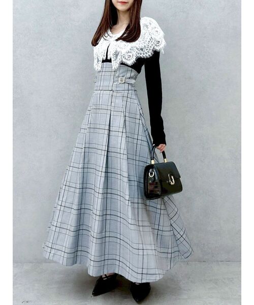 dazzlin（ダズリン）の「レースケープバックルワンピース（ワンピース・レディース・ブラウン/ブラック/チャコールグレー・MEDIUM/SMALL）」の19枚目の写真