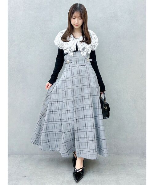 dazzlin（ダズリン）の「レースケープバックルワンピース（ワンピース・レディース・ブラウン/ブラック/チャコールグレー・MEDIUM/SMALL）」の21枚目の写真