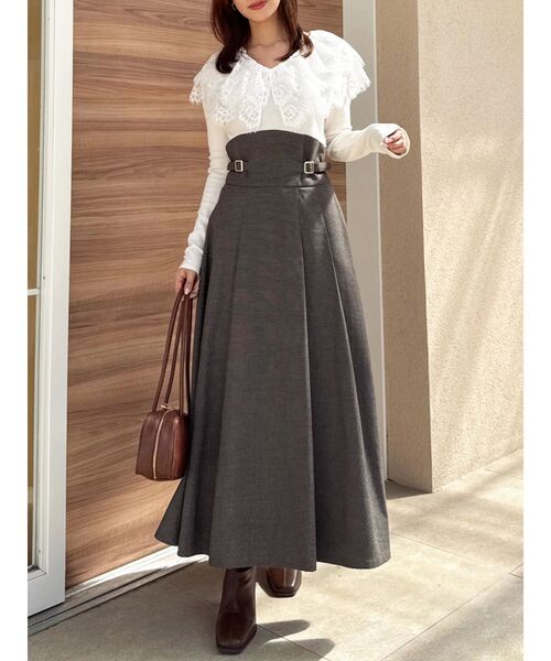 セール】レースケープバックルワンピース（ワンピース）｜dazzlin