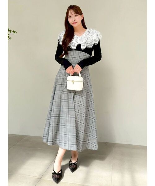 セール】レースケープバックルワンピース（ワンピース）｜dazzlin