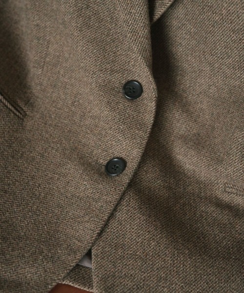 anuke/アンヌーク] ヘリンボーン ウール ジャケット（テーラード