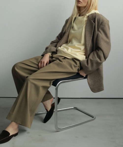 anuke/アンヌーク] ヘリンボーン ウール ジャケット（テーラード