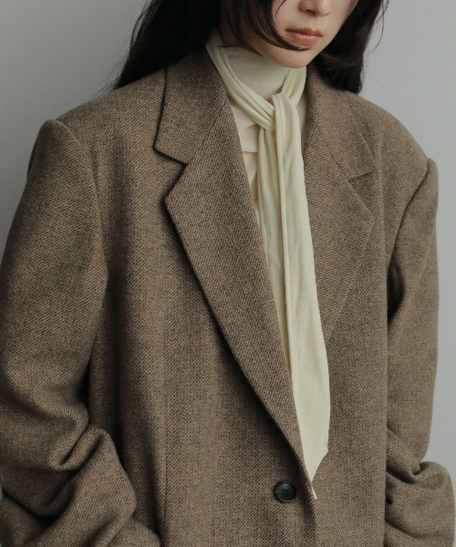 anuke/アンヌーク] ヘリンボーン ウール ジャケット（テーラード