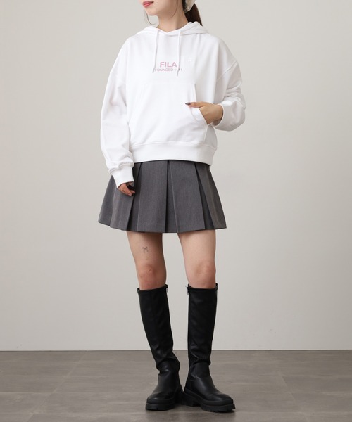 FILA(フィラ)の「FILA フィラ プリント 長袖パーカー スウェット フーディ hoodie parka(パーカー・レディース・ホワイト/ネイビー/パープル・XL/L/M)」の7枚目の写真