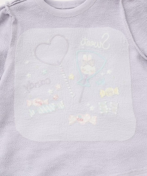 KP（ケーピー）の「キャンディ刺しゅう トレーナー 【吸湿発熱】（スウェット・キッズ・ラベンダー/ミント・80ｃｍ/90cm/100cm/120cm/130cm/140cm/110cm）」の9枚目の写真