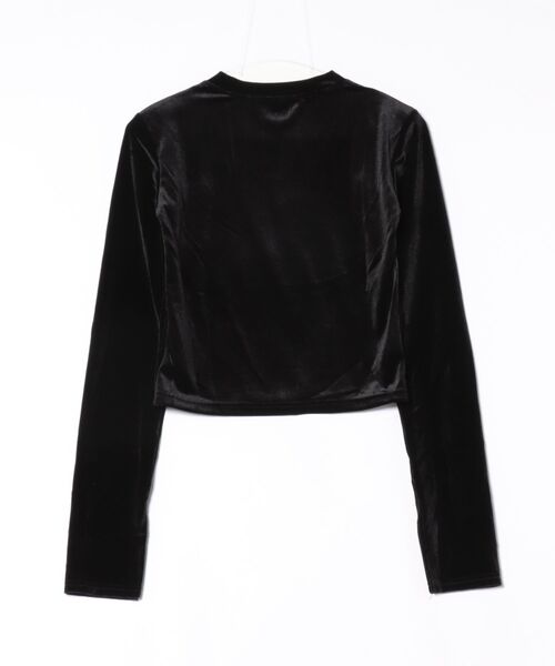 Ritzy(リッツィー)の「ショルダーパッド入り ベロアロングTシャツ(Tシャツ/カットソー・レディース・ブラック/グレー・M/L)」の8枚目の写真